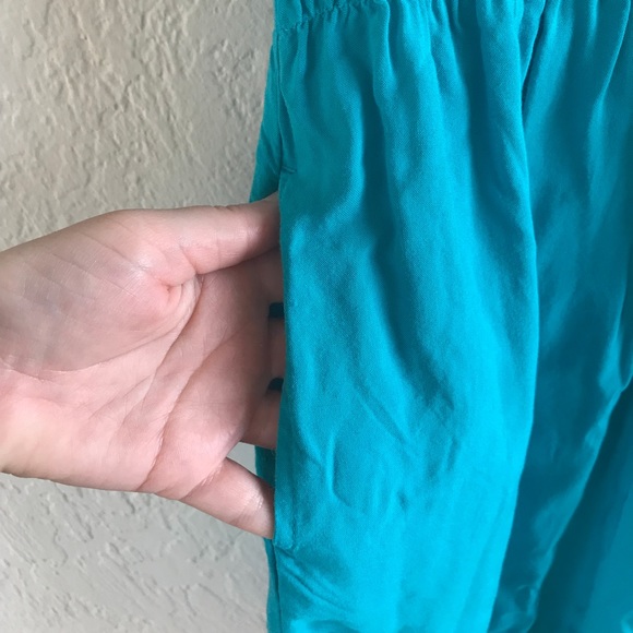 Blue Spring Dress with Pockets - Picture 3 of 8